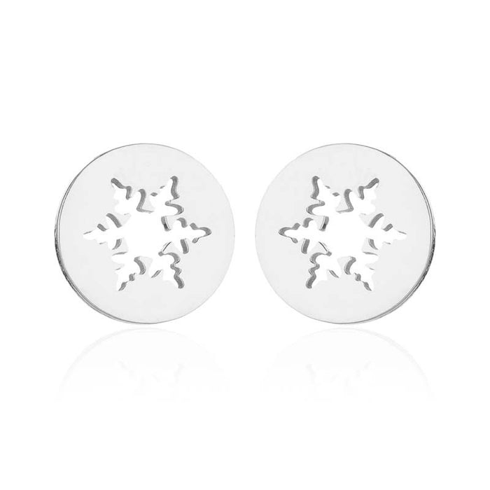 Triangle and Circle Stainless Steel Stud Earrings - Modern and Minimalist Geometric Jewelry