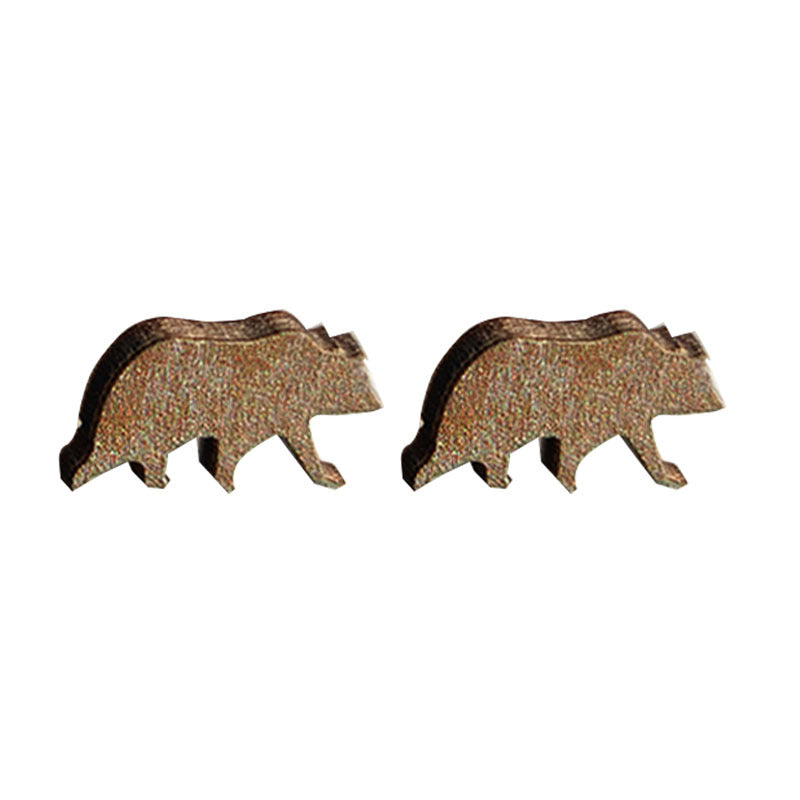 Pendientes de fuego de madera