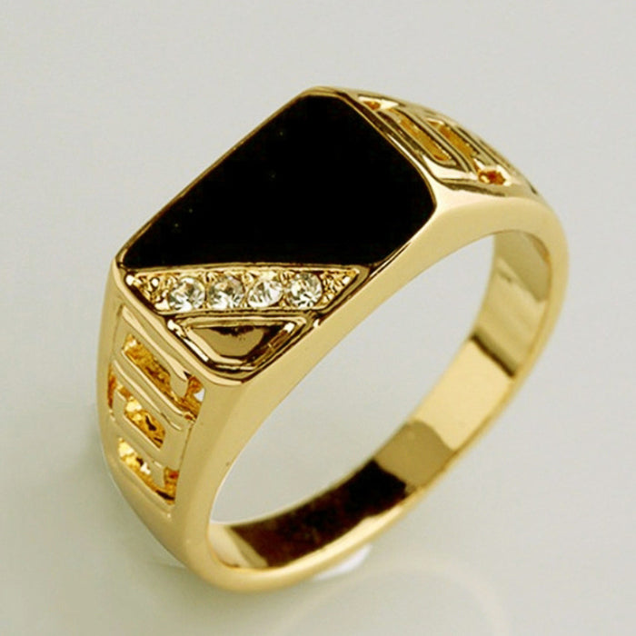 Zircon oil drop zircon personality ring women's fashion niche