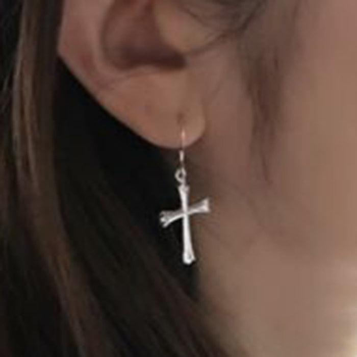 Fashionable cross earrings