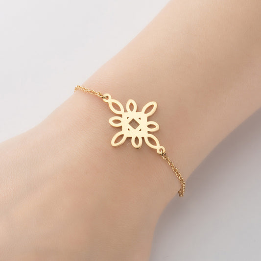 Chinese knot pendant bracelet, Korean simple cold style jewelry wholesale