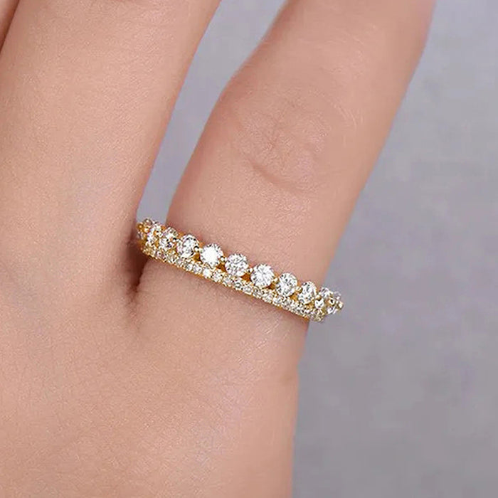 Women's geometric ring French elegant style