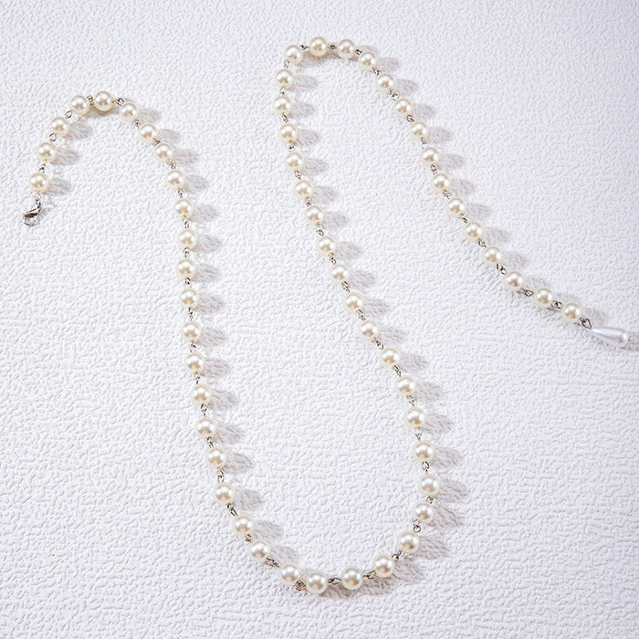 Pearl waist chain elegant dress accessories