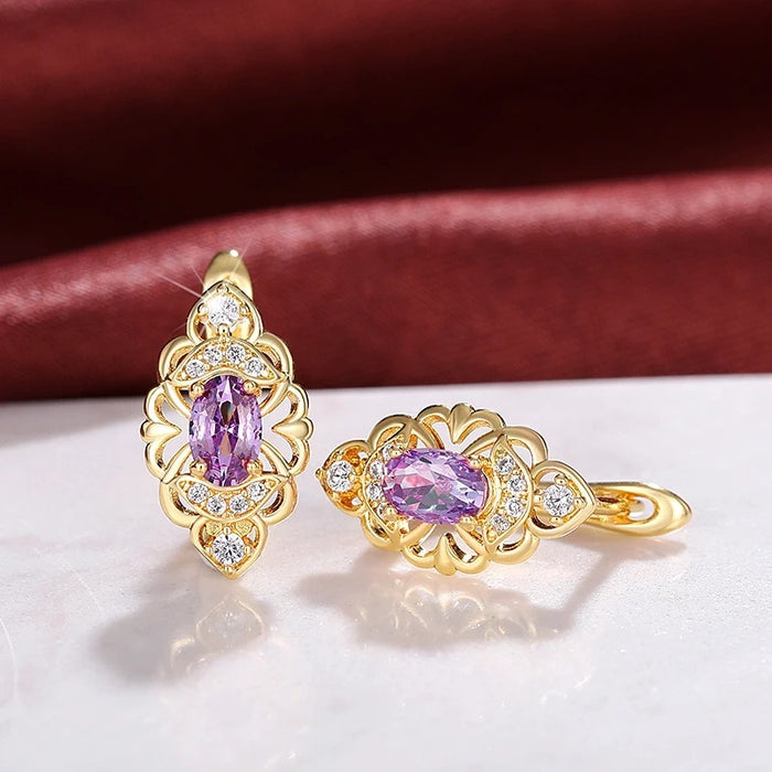 Hollow design ear clips high-end cross-border earrings