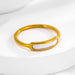 Wholesale colorfast gold stainless steel titanium steel shell rings - wallojewerly 