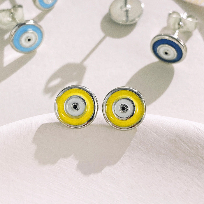 Devil's eye earrings oil drip eye earrings for women