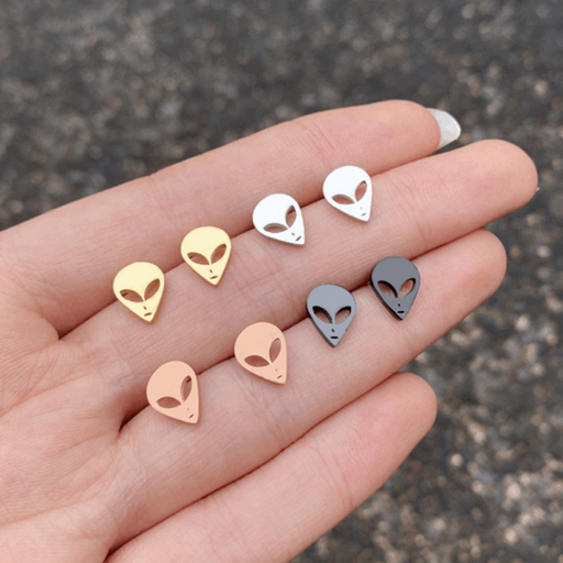 Cartoon stainless steel delicate stud earrings