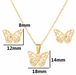 Stainless steel chain Butterfly design stainless steel set necklace