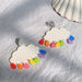 Acrylic Umbrella Cloud Lightning Water Drop Earrings - wallojewerly 