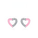 S925 silver micro-set mosaic heart-shaped bracelet - wallojewerly 