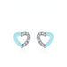 S925 silver micro-set mosaic heart-shaped bracelet - wallojewerly 