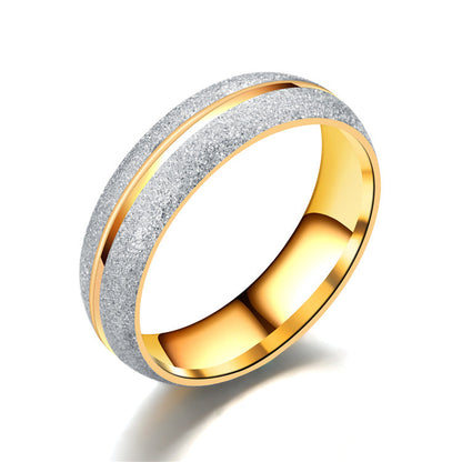 Two Color Couple Titanium Steel Ring - wallojewerly 