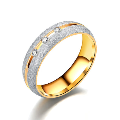 Two Color Couple Titanium Steel Ring - wallojewerly 