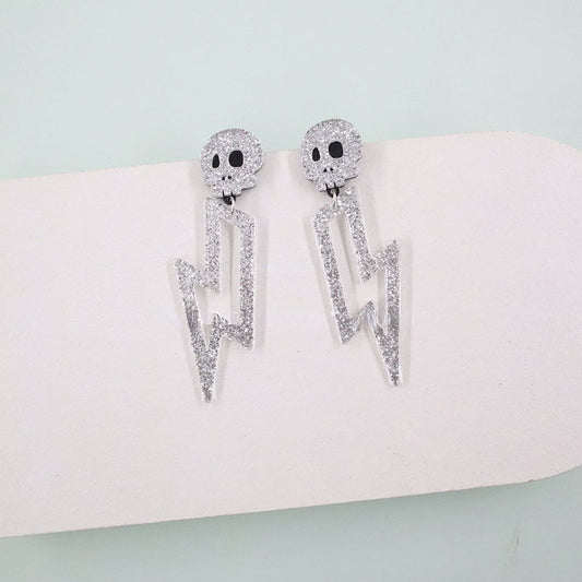 Acrylic Halloween Lightning Earrings