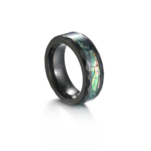 Rhombus Cut Shell Tungsten Carbide Ring - wallojewerly 