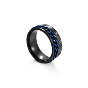 Personalized Roman Numeral Titanium Ring - wallojewerly 