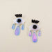 Acrylic Acrylic Laser Color Halloween Eye Earrings - wallojewerly 