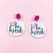 Acrylic Frosted Acrylic Printed Earrings - wallojewerly 