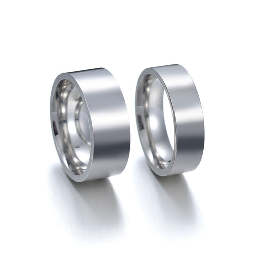 Stainless Steel Couple Rings - wallojewerly 