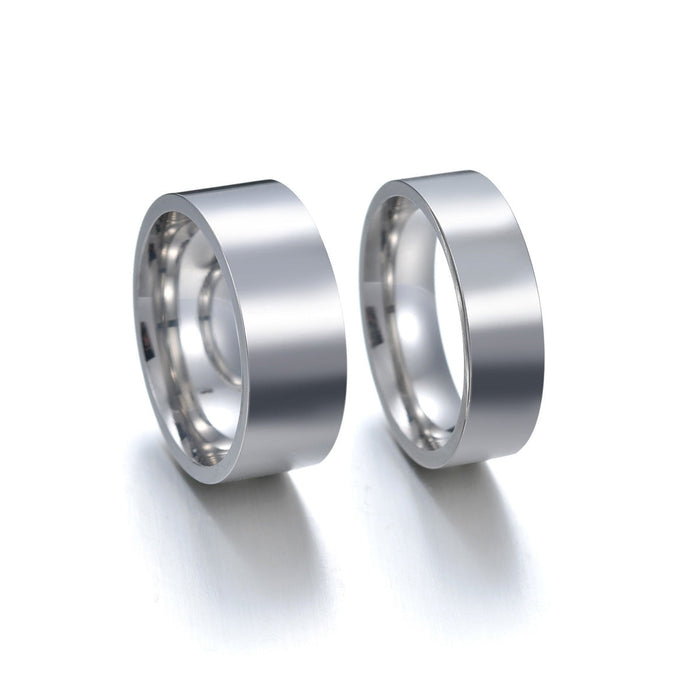 Stainless Steel Couple Rings - wallojewerly 