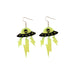 Acrylic Acrylic Halloween Funny Alien Fluorescent Earrings - wallojewerly 