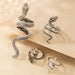 Vintage Serpentine Four-Piece Alloy Ring - wallojewerly 