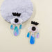 Acrylic Acrylic Laser Color Halloween Eye Earrings - wallojewerly 