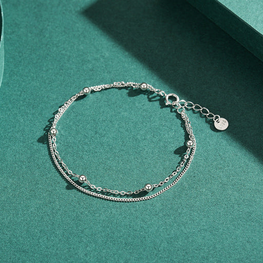 S925 silver simple and cold style bracelet - wallojewerly 