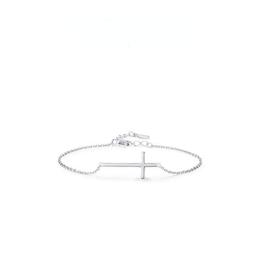 S925 Silver Cross Bracelet - wallojewerly 